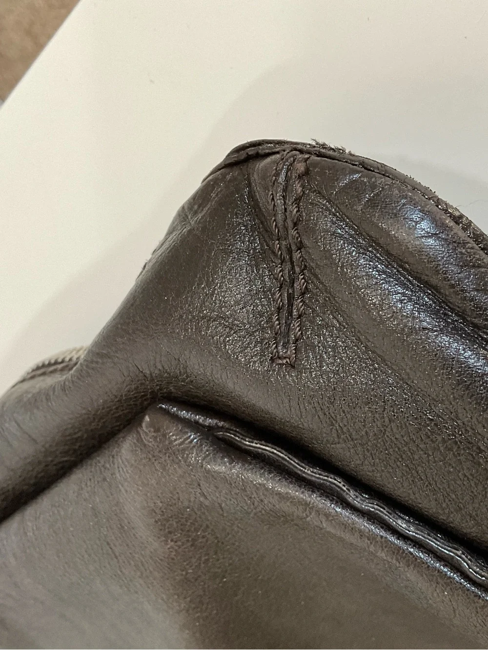 GIVENCHY Vintage Elschia Billy Sac Brown Leather Large Hobo Shoulder Tote Bag